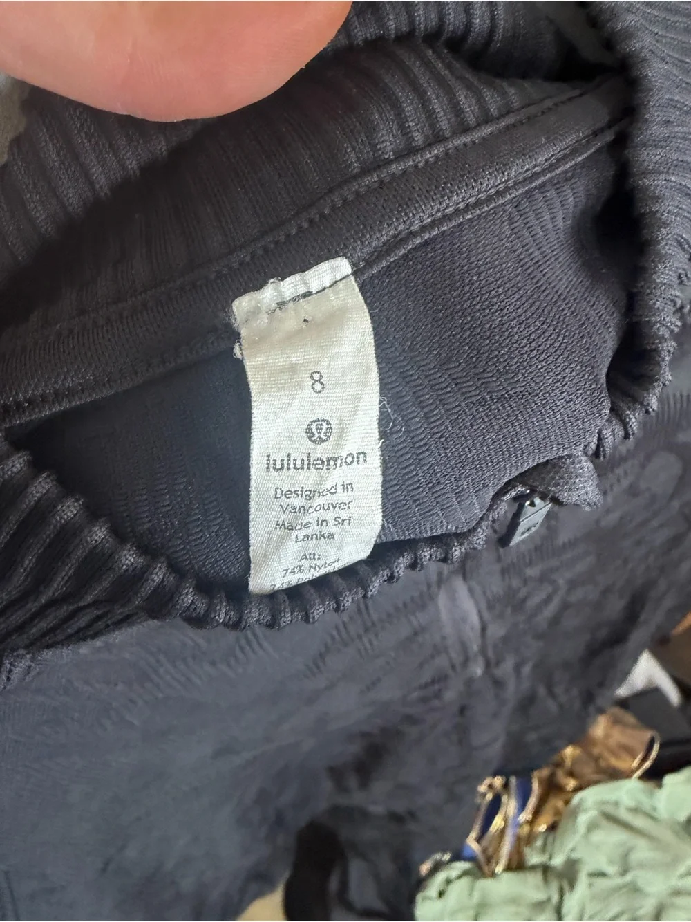Lululemon – Rest Less 1/2 Zip Pullover – Black Seamless Running Top – Sz. 8